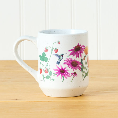Garden Blooms Hummingbird Mug