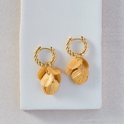 Gold Petal Earrings