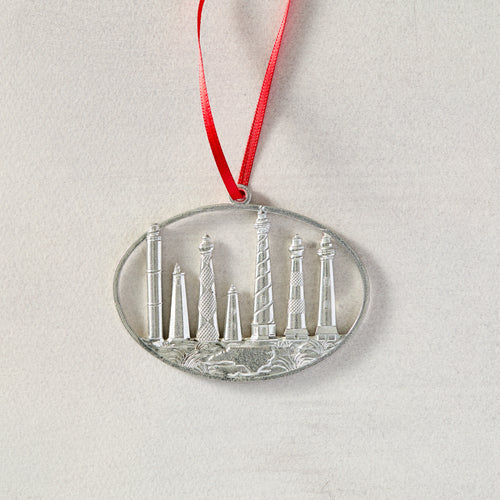 Pewter NC Lighthouses Ornament