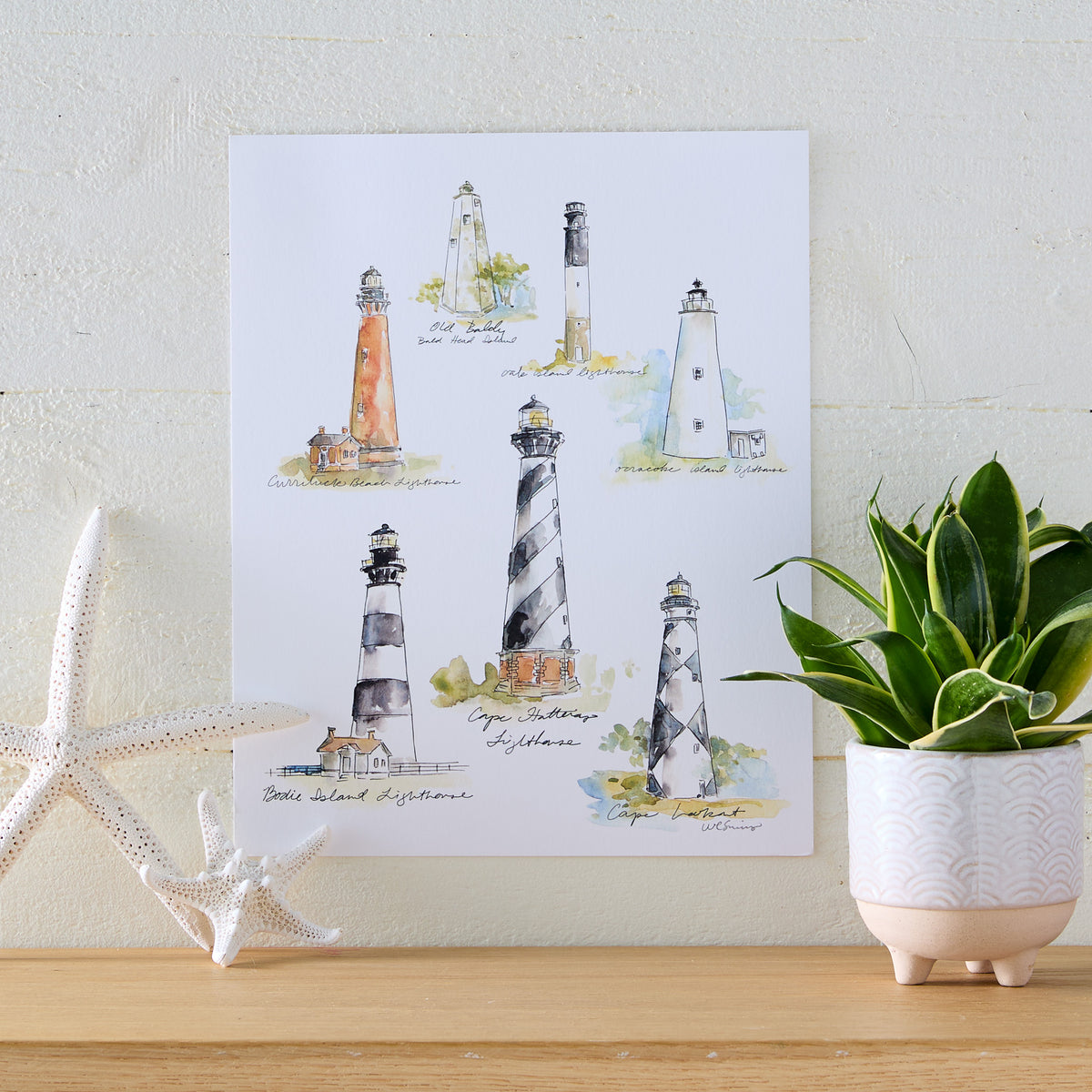 North Carolina Lighthouses Print