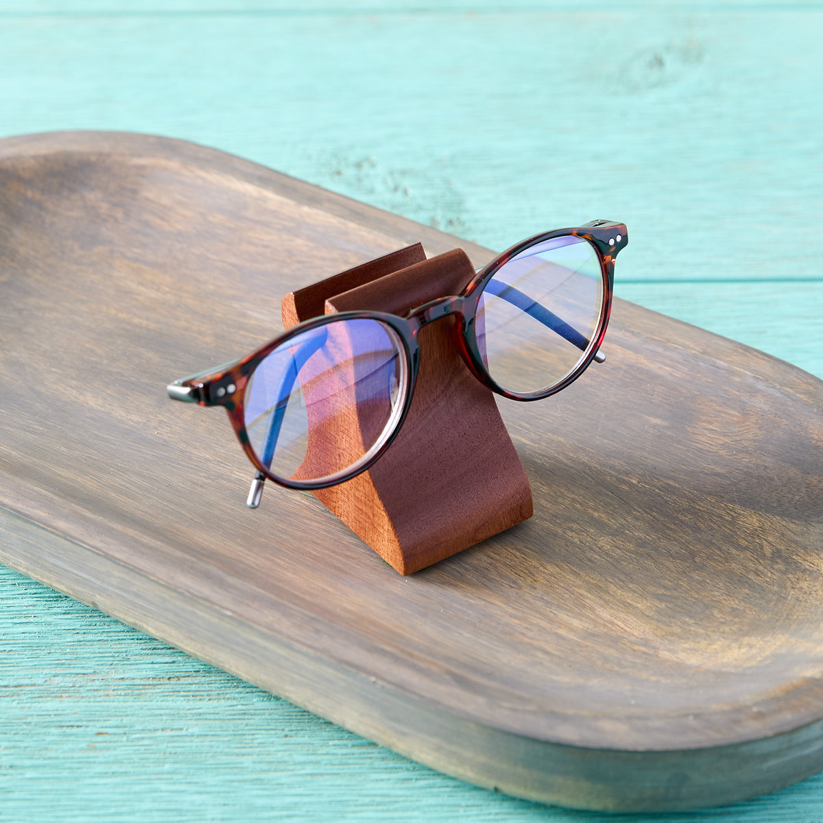 Wooden Eyeglass Stand