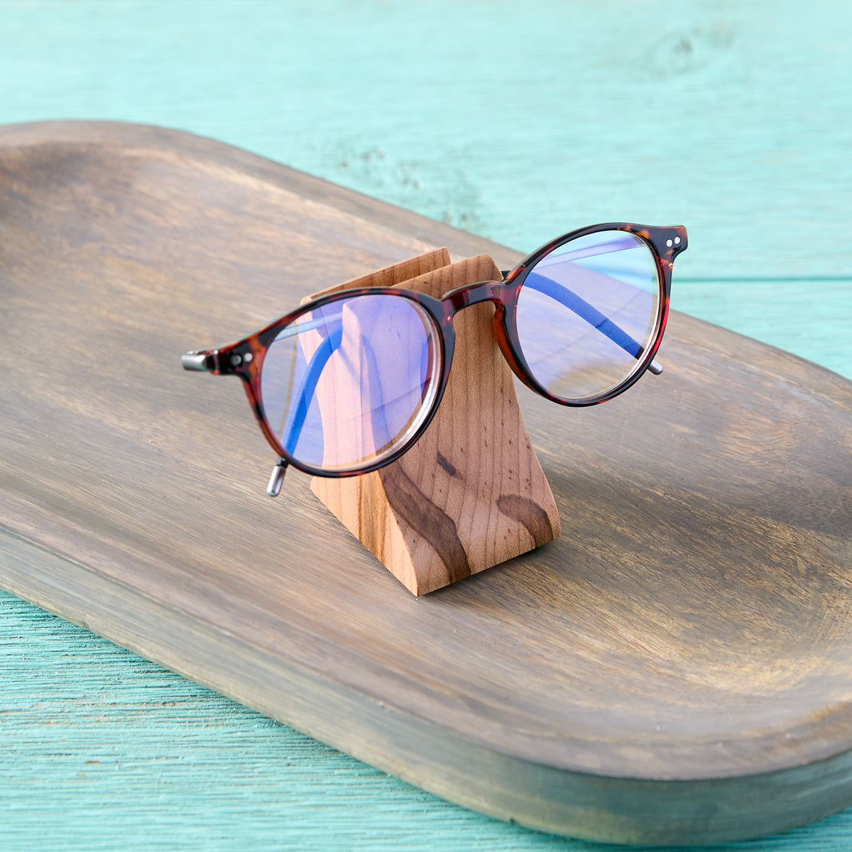 Wooden Eyeglass Stand