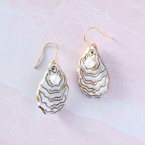 Salty Oyster Earrings