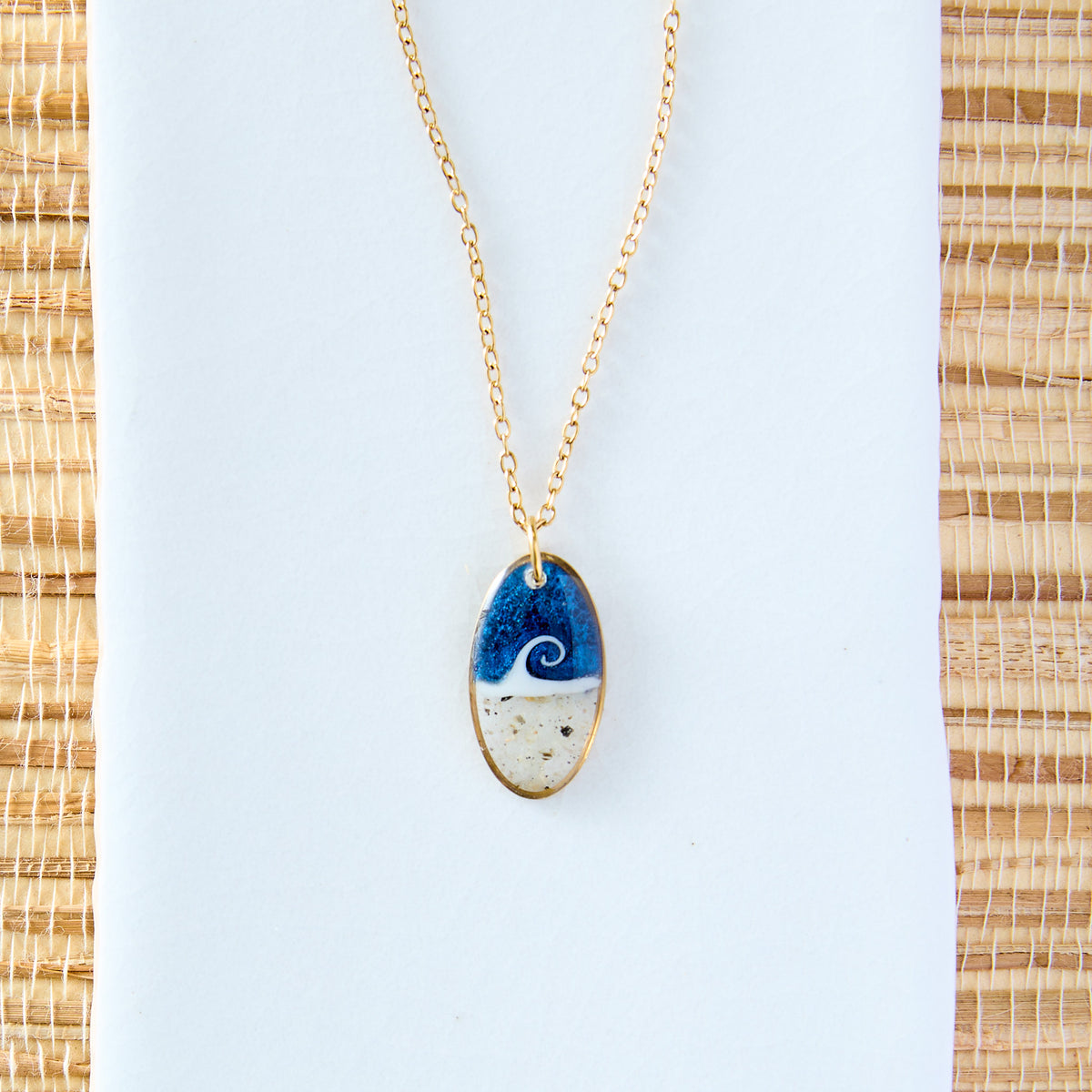 Beachy Wave Navy Necklace