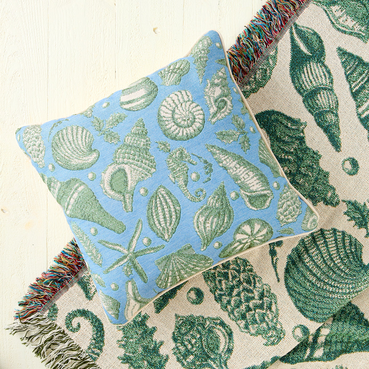 Coastal Seashells Indoor Pillow