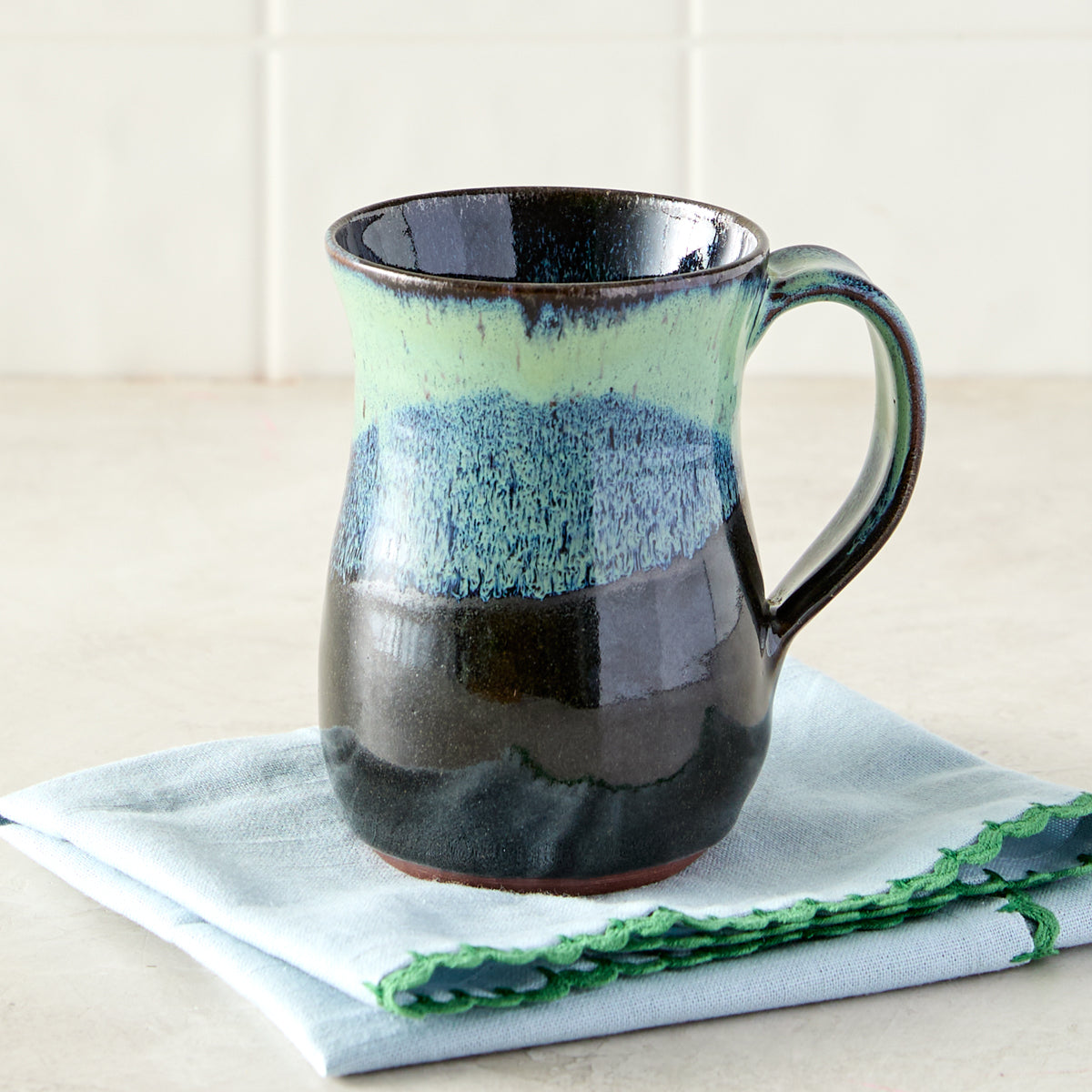 Dark Moss Pottery Mug