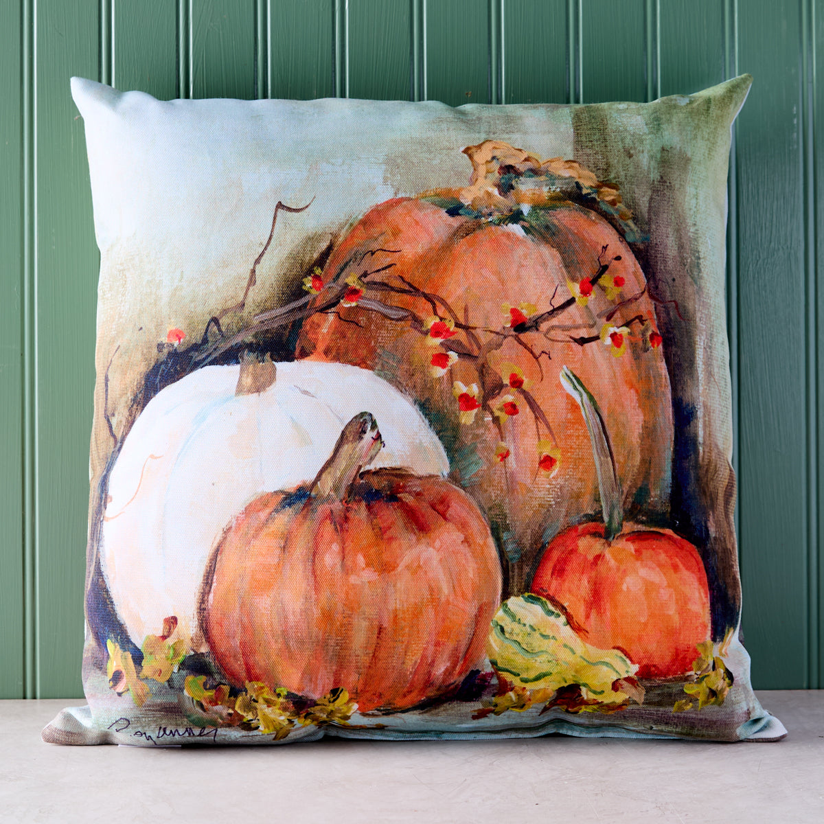 Pumpkin Trio Indoor/Outdoor Pillow
