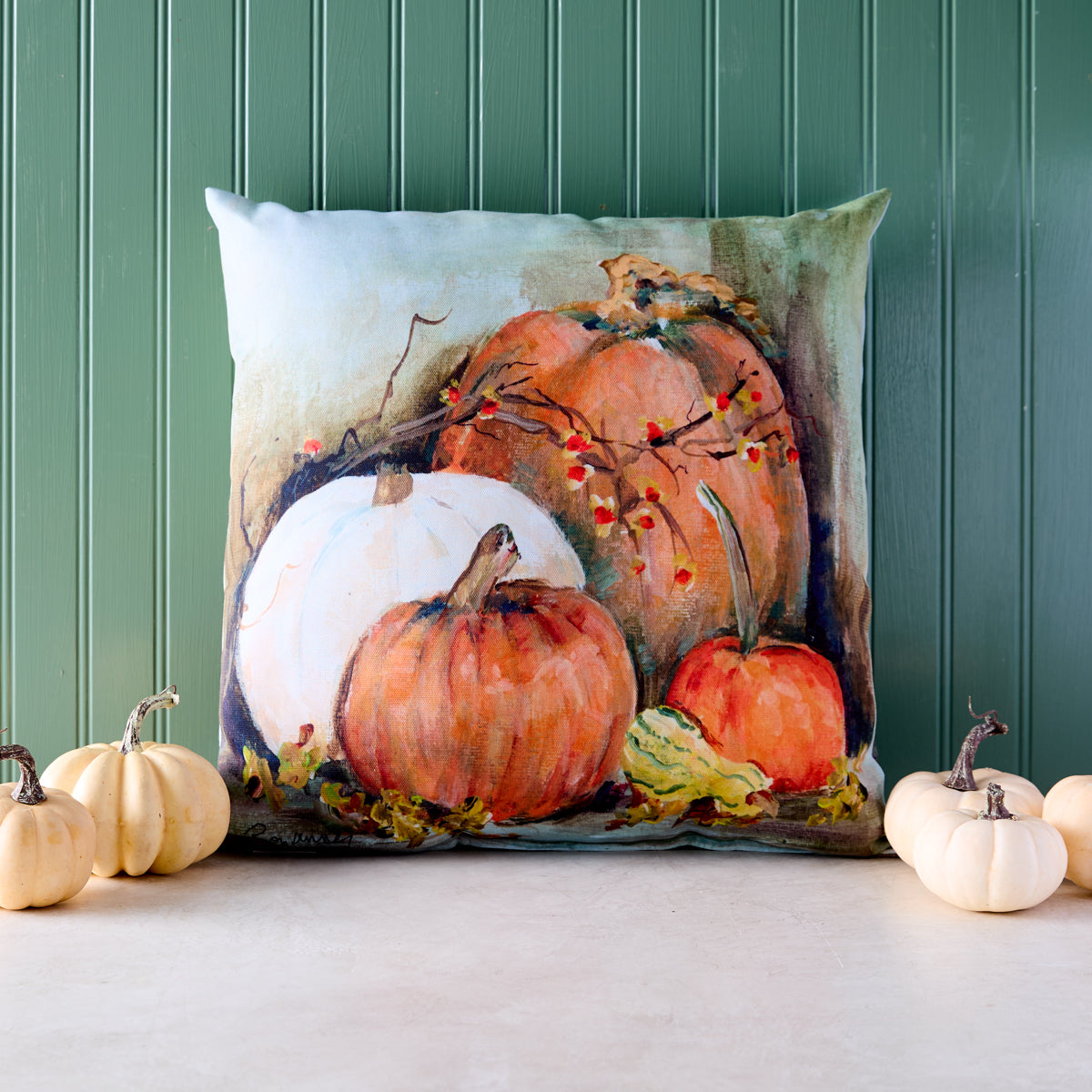 Pumpkin Trio Indoor/Outdoor Pillow