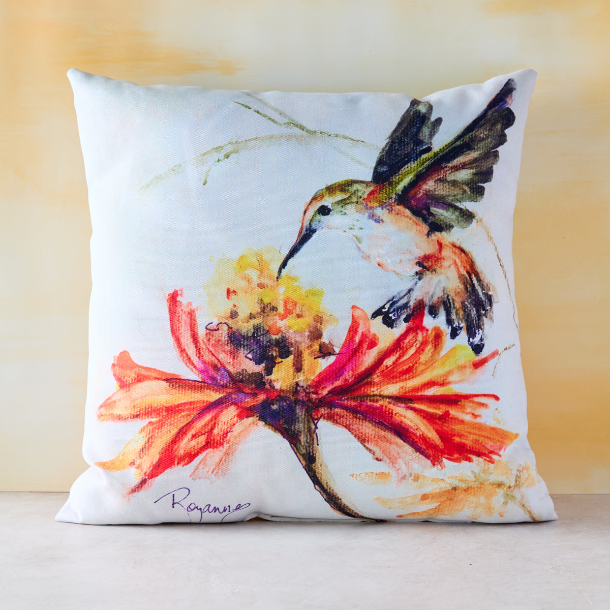 Fall Hummingbird Indoor/Outdoor Pillow
