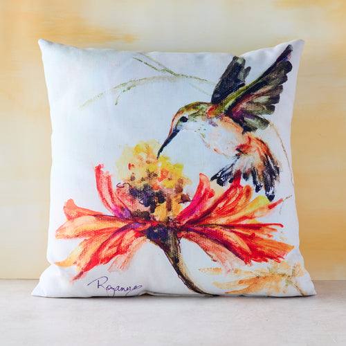 Fall Hummingbird Indoor/Outdoor Pillow