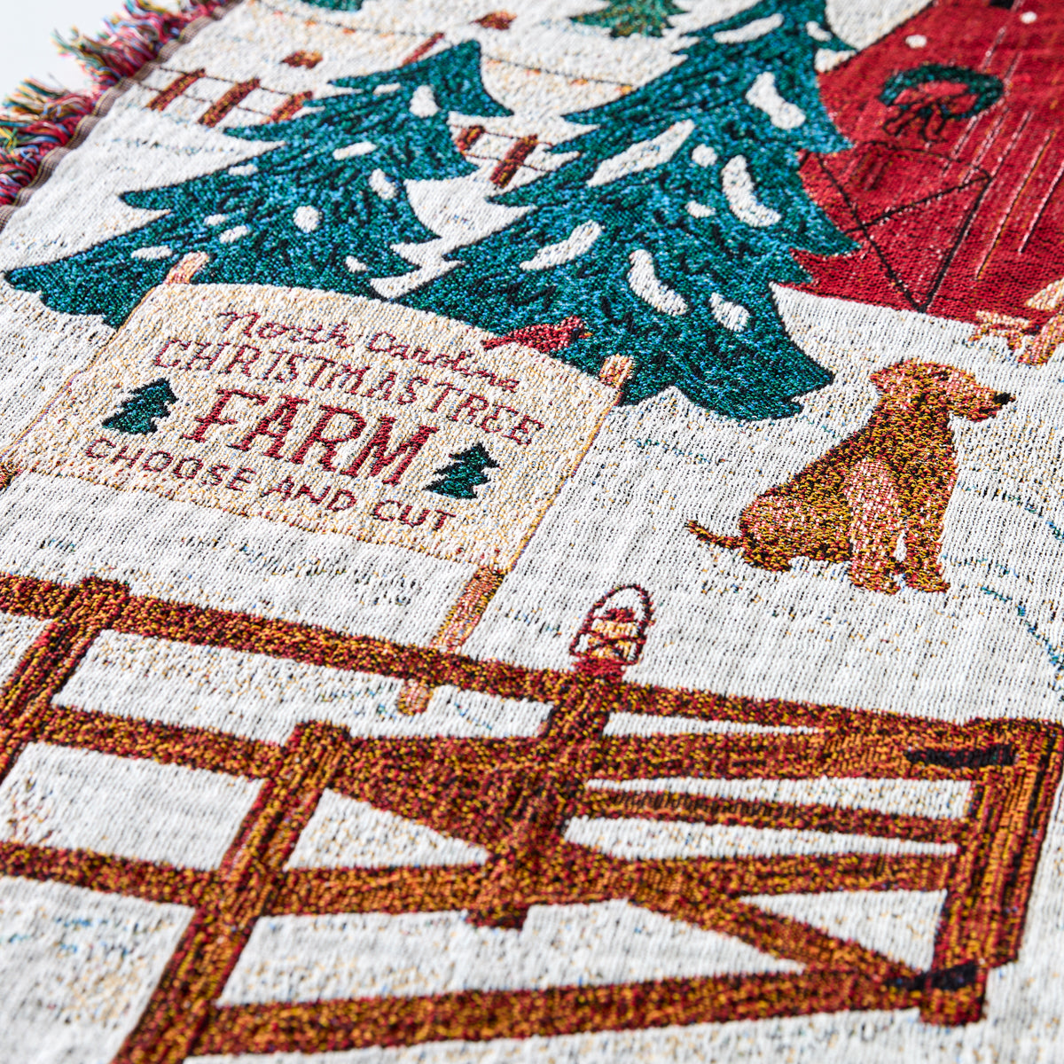 North Carolina Christmas Tree Farm Throw Blanket