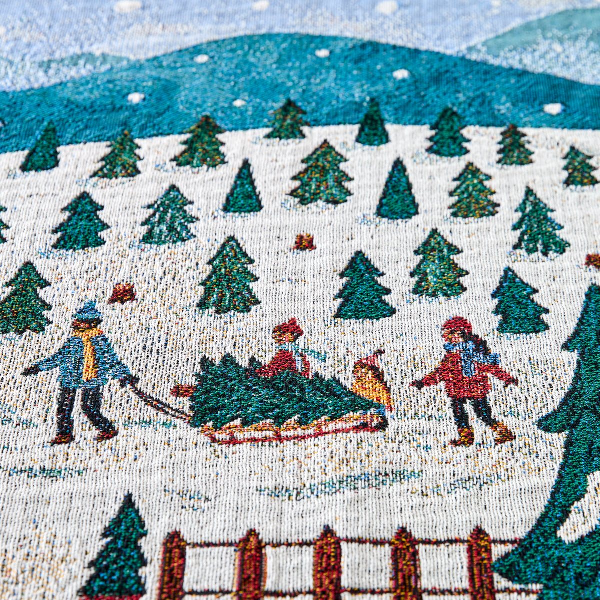 North Carolina Christmas Tree Farm Throw Blanket