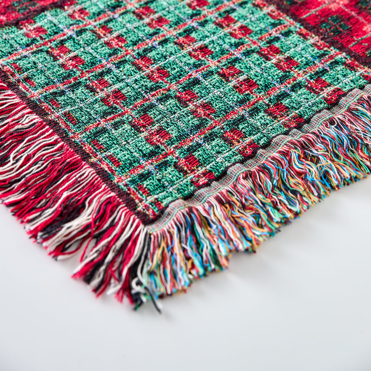 Red Plaid Throw Blanket