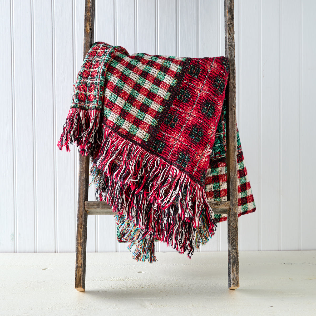 Red Plaid Throw Blanket