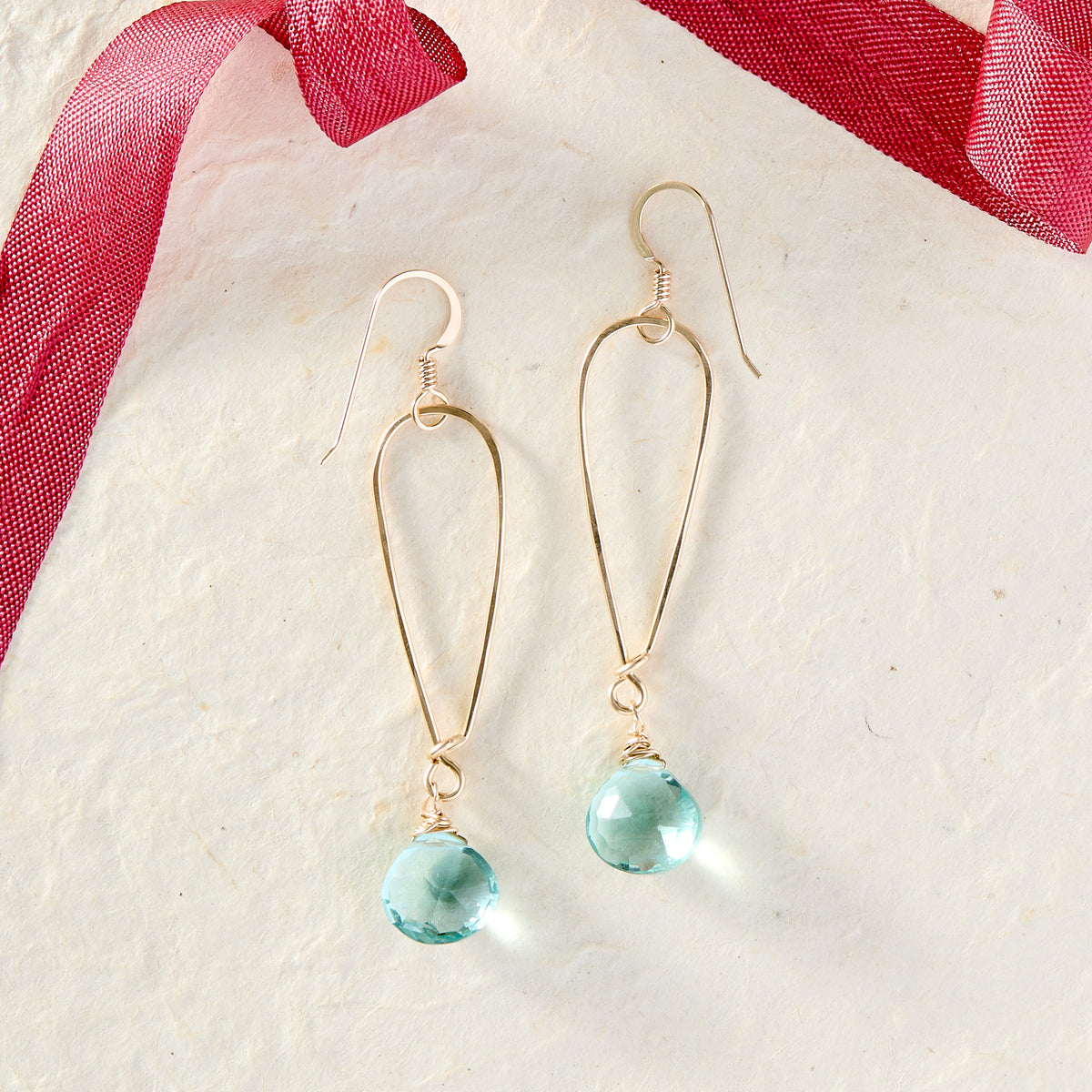 Mint Green Amethyst Drop Earrings