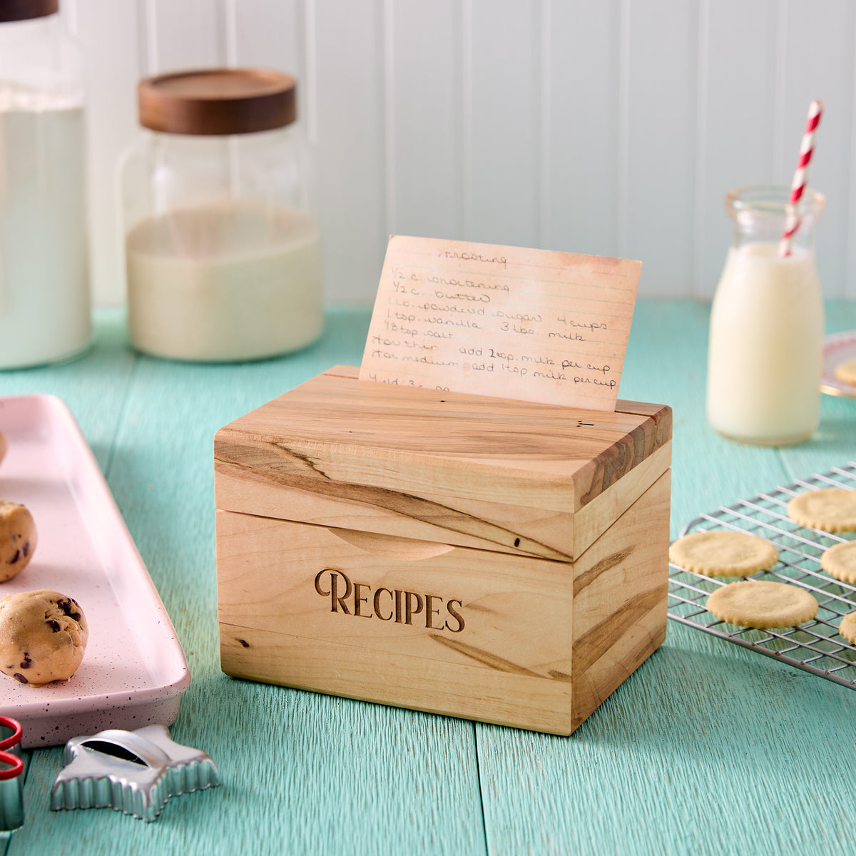 Wooden Recipe Box