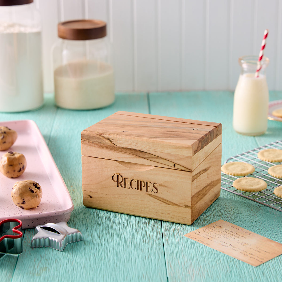 Wooden Recipe Box