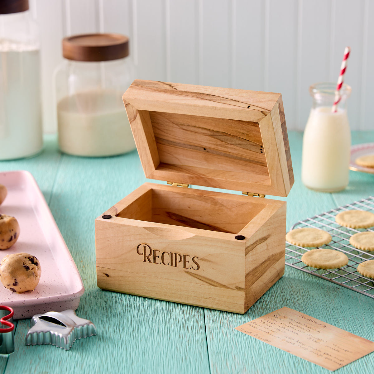 Wooden Recipe Box