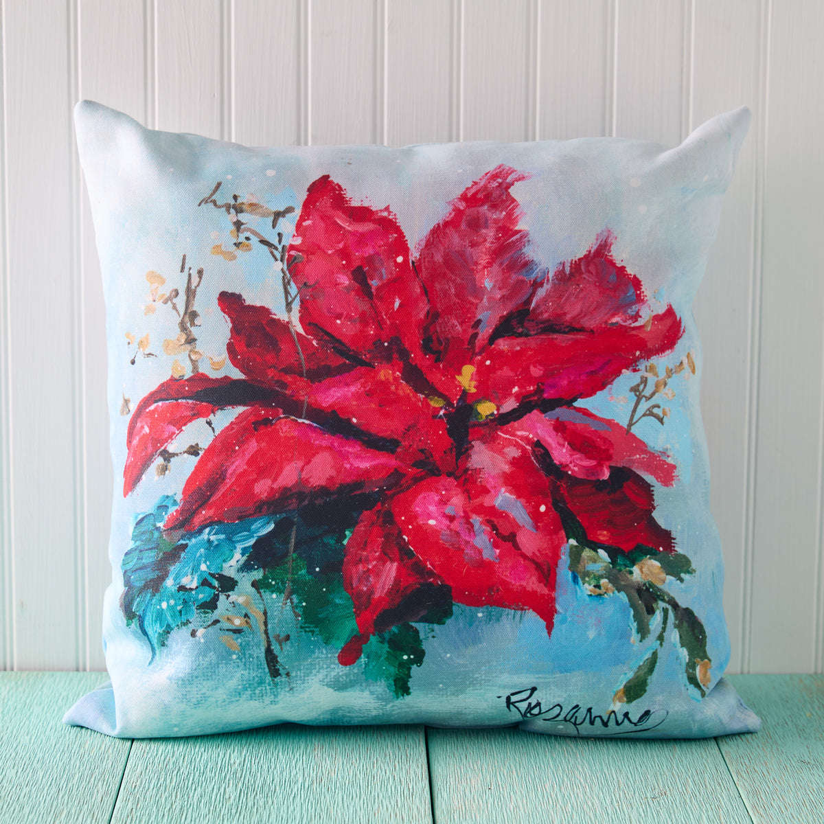 Poinsettia Indoor/Outdoor Pillow