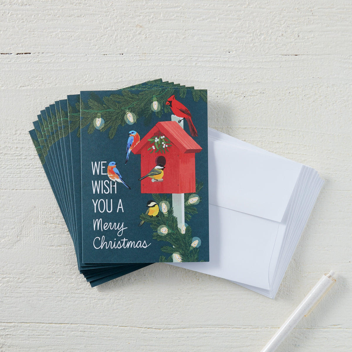 Birdhouse Christmas Greeting Card Set