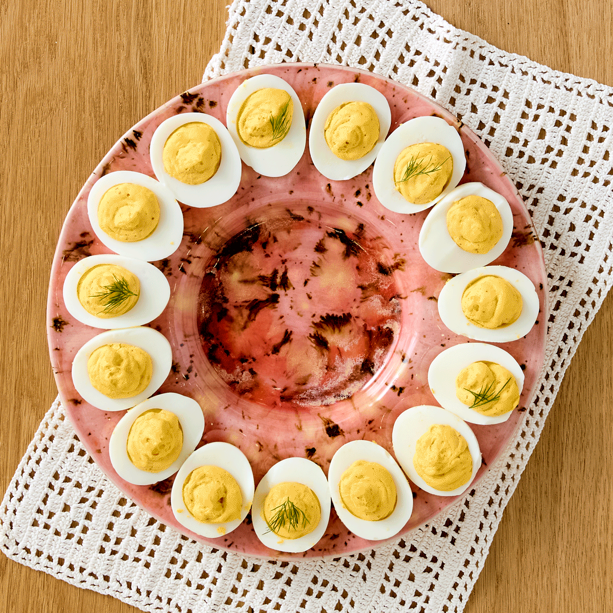 Fall Hues Pottery Egg Platter