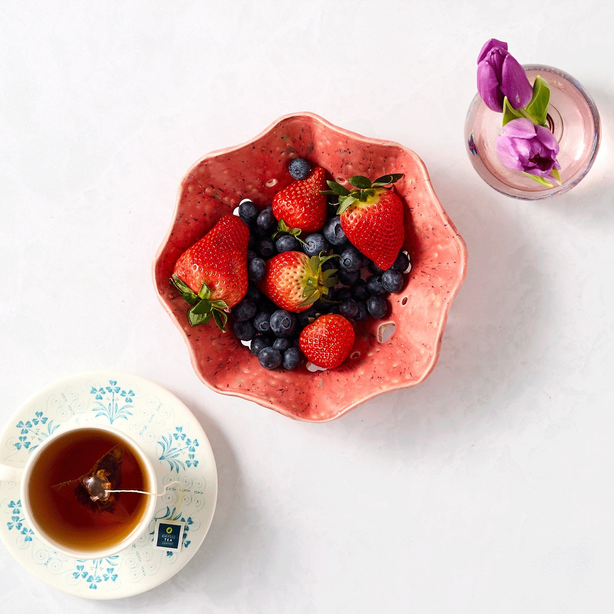 Pottery Heart Berry Bowl