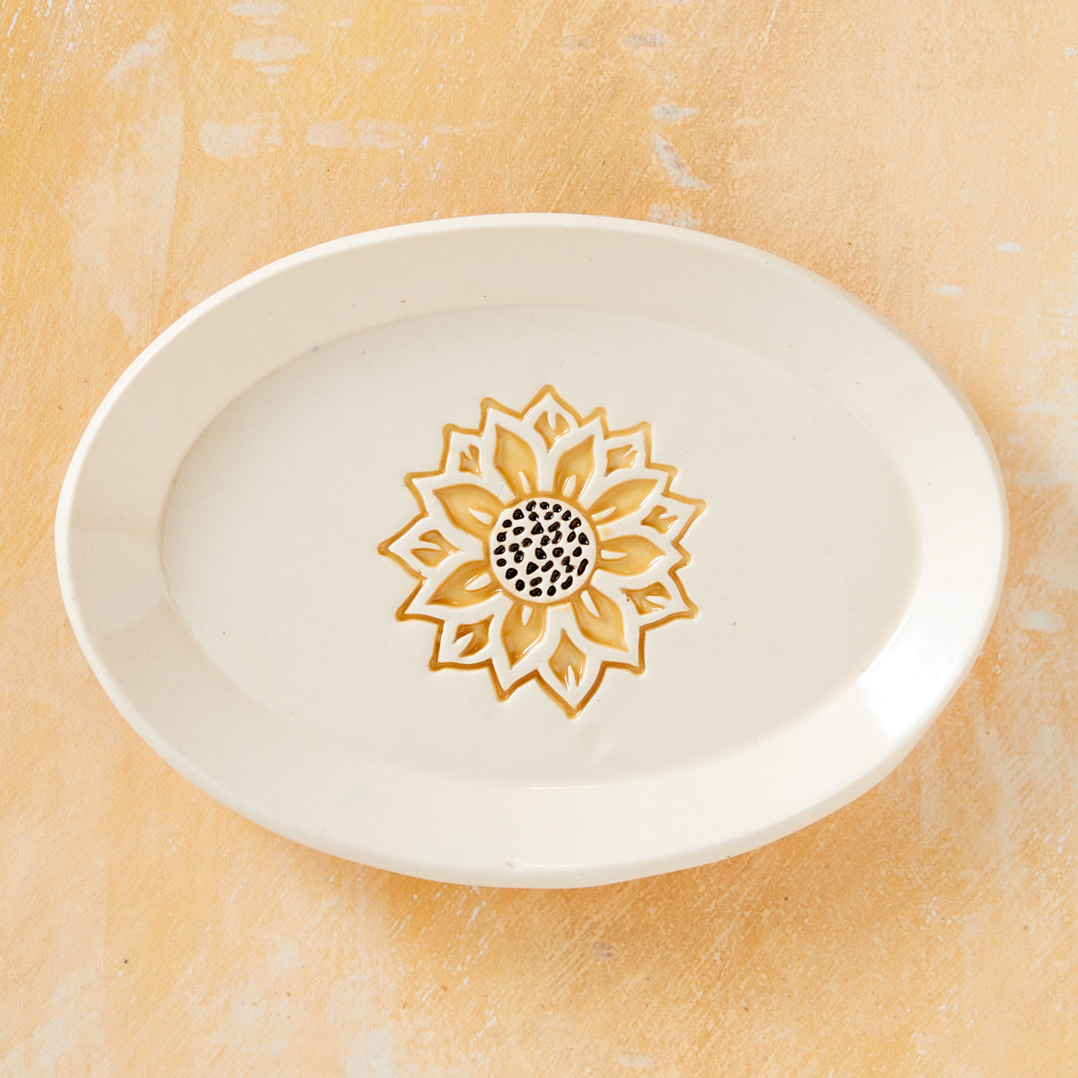 Sunflower Pottery Dish