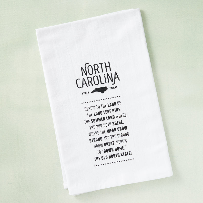 North Carolina State Toast Kitchen Towel North Carolina Home Decor Our State Store