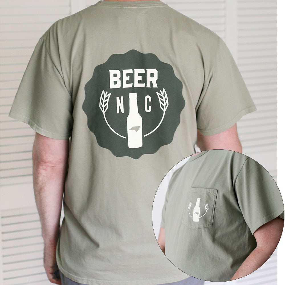 North Carolina "Beer NC" Pocket T-Shirt Green