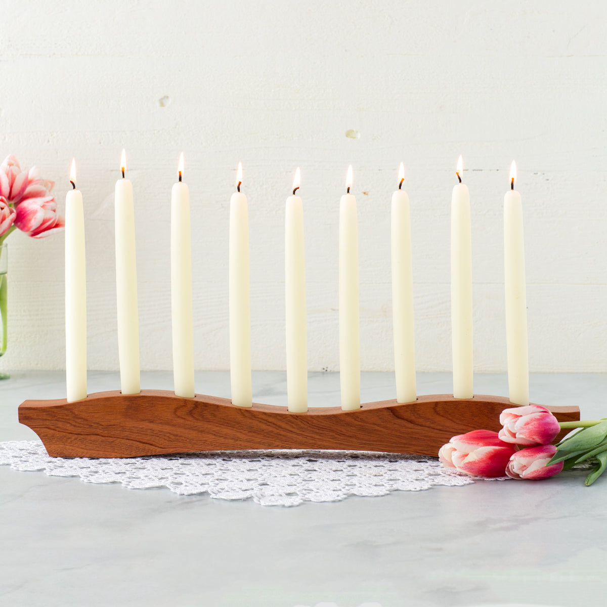 Wooden Taper Candle Centerpiece  North Carolina Home – Our State