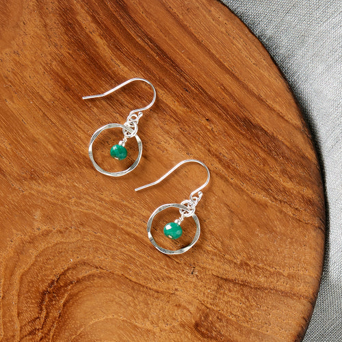 Faceted Birthstone Earrings