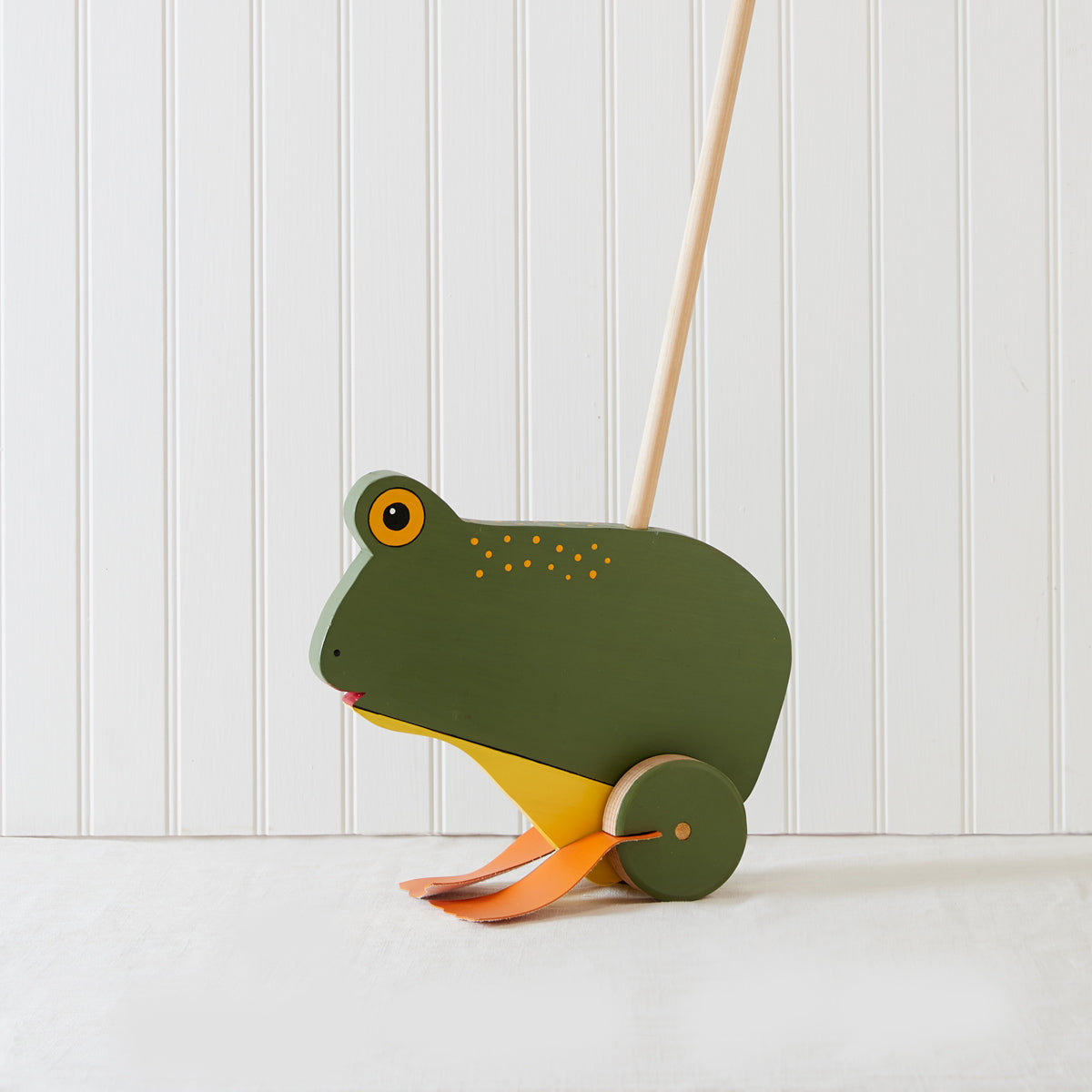 Frog Heirloom Push Toy