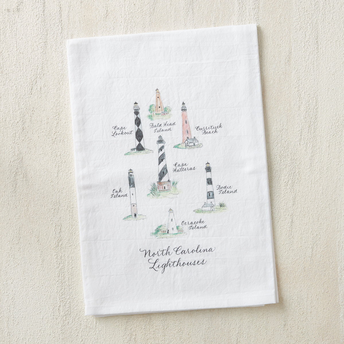 Illustrated Lighthouse Towel