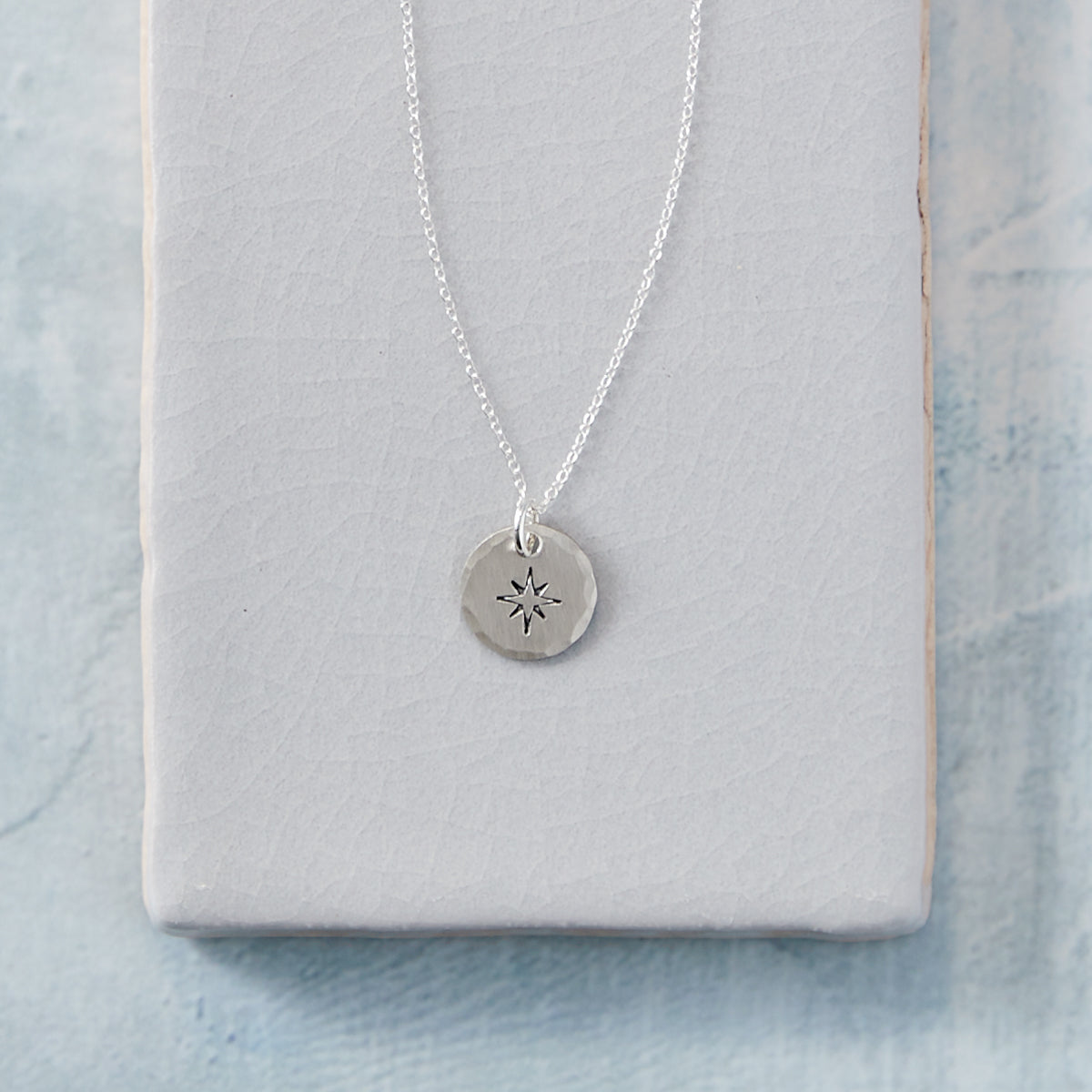 Moravian Star Silver Necklace