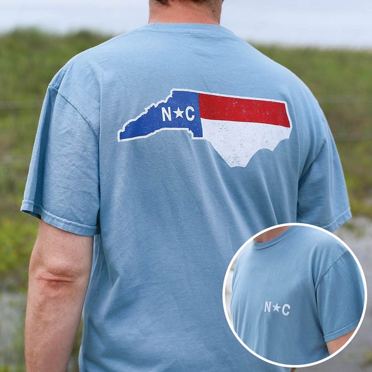 North Carolina Flag T-Shirt Blue