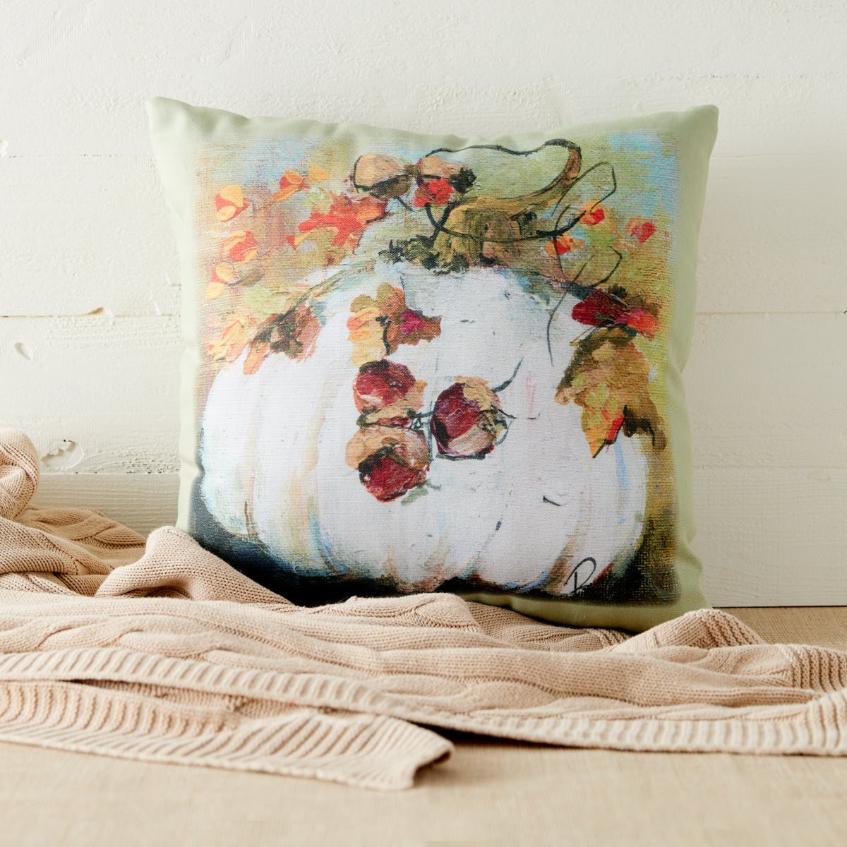 White Pumpkin Indoor/Outdoor Pillow